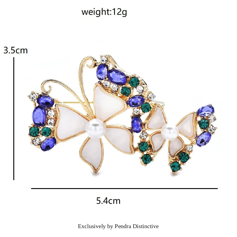 PENDRA Beauty 2 Butterfly Brooch