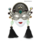 PENDRA Big Vintage Beauty Face Brooch