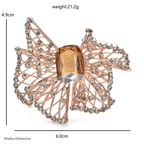 PENDRA Bellara Hollow Crystal Bowknot Brooch