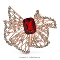 PENDRA Bellara Hollow Crystal Bowknot Brooch