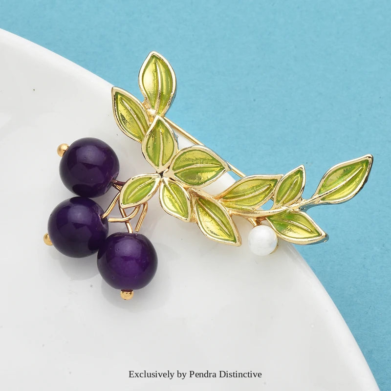 PENDRA Berryblue Blueberry Brooch