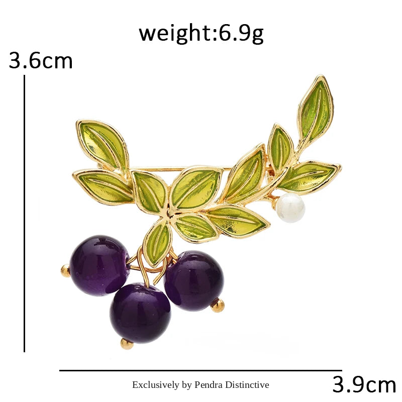 PENDRA Berryblue Blueberry Brooch