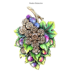 PENDRA Berryelle Vintage Berry Flower Brooch