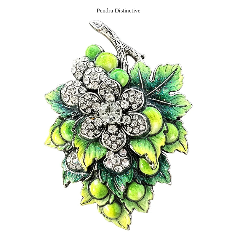 PENDRA Berryelle Vintage Berry Flower Brooch