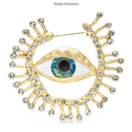 PENDRA Big Blue Eye Round Brooch