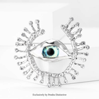 PENDRA Big Blue Eye Round Brooch