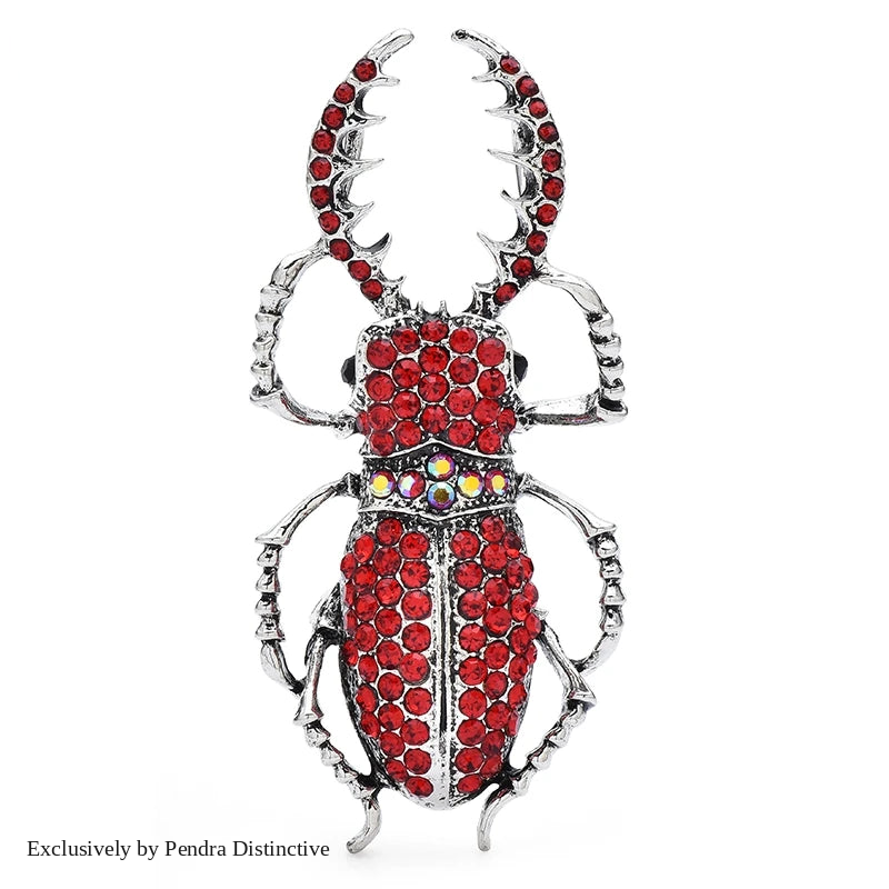 PENDRA Big Enamel Beetle Brooch