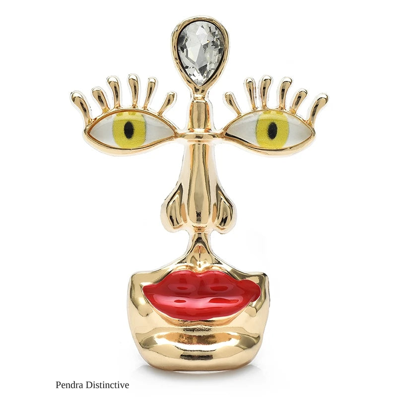 PENDRA Designer Big Face Brooch