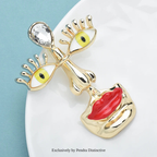PENDRA Designer Big Face Brooch