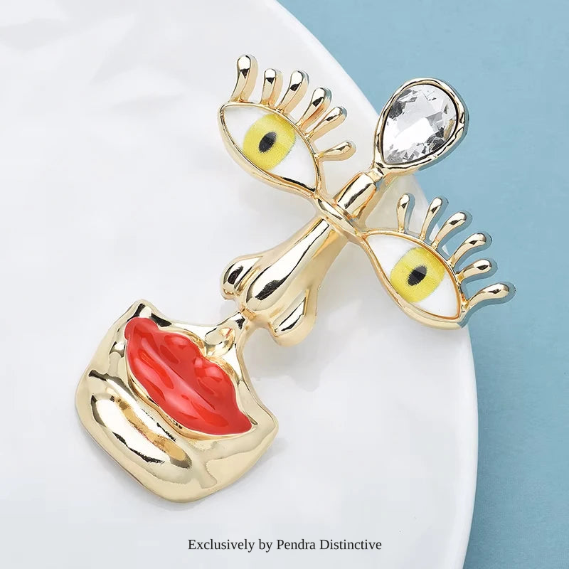 PENDRA Designer Big Face Brooch