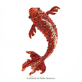 PENDRA Big Red Fish Brooch