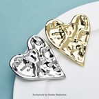 PENDRA Big Stainless Steel Heart Brooch