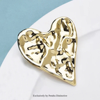 PENDRA Big Stainless Steel Heart Brooch