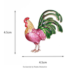 PENDRA Big Tail Rooster Cock Brooch