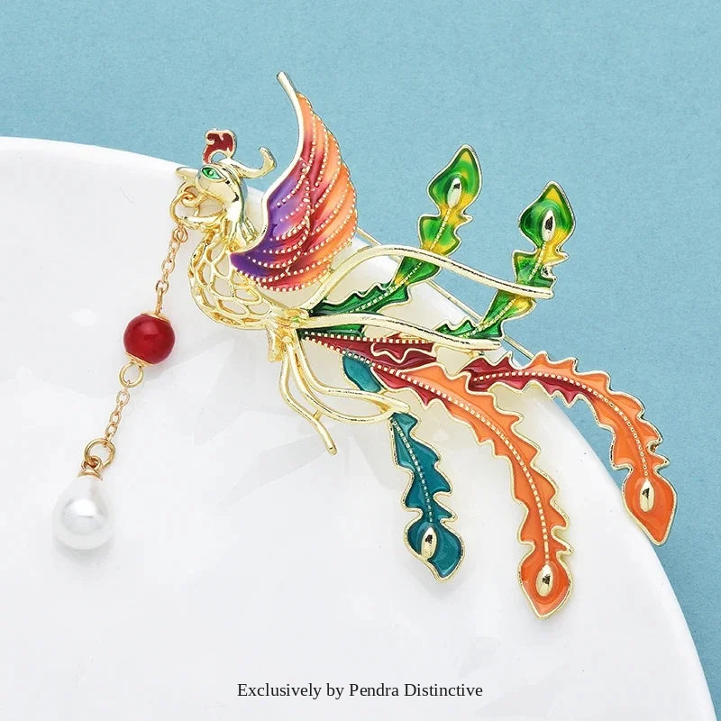 PENDRA Birdflora Bird and Flower Brooch