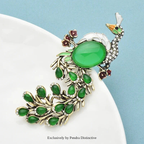 PENDRA Birdflora Bird and Flower Brooch