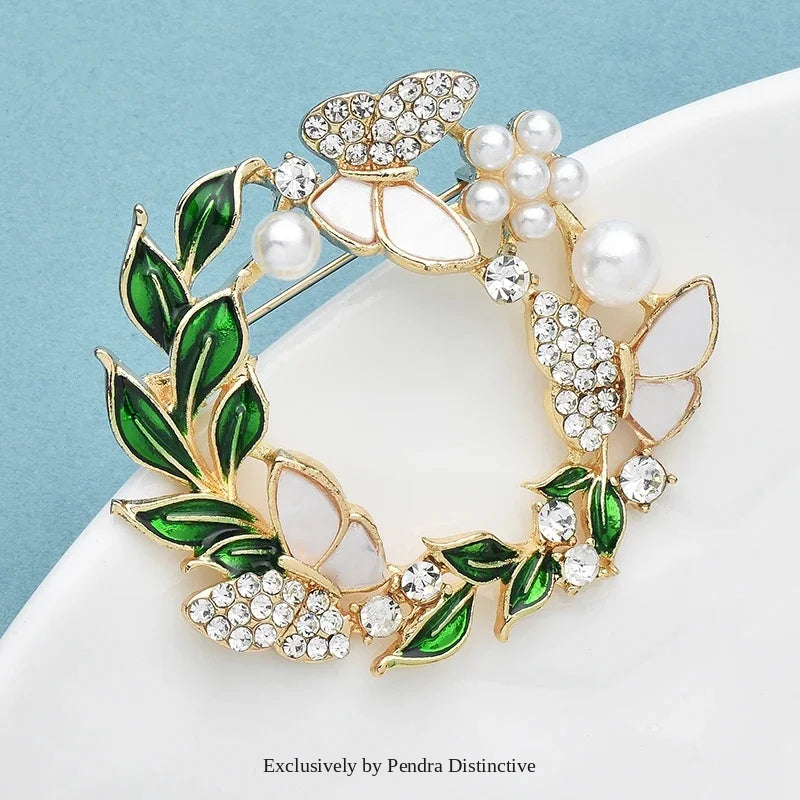 PENDRA Birdflora Bird and Flower Brooch