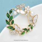 PENDRA Birdflora Bird and Flower Brooch