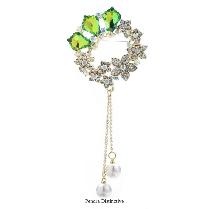 PENDRA Birdflora Bird and Flower Brooch