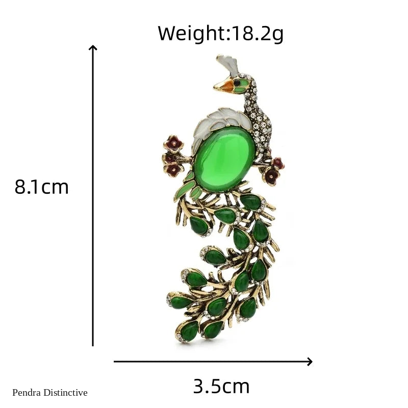 PENDRA Birdflora Bird and Flower Brooch