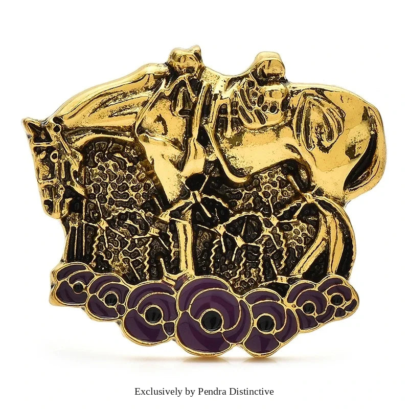 PENDRA Birdflora Bird and Flower Brooch