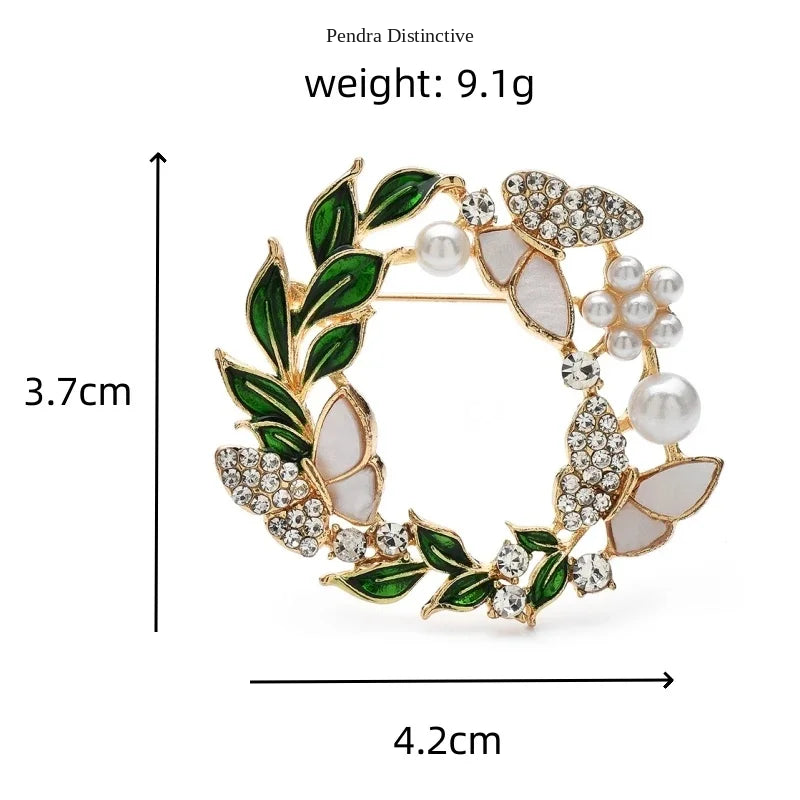 PENDRA Birdflora Bird and Flower Brooch