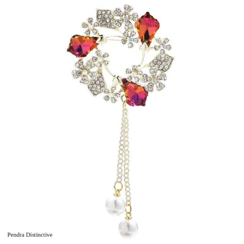 PENDRA Birdflora Bird and Flower Brooch