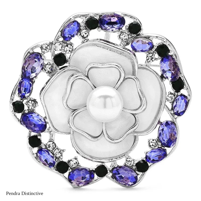 PENDRA Birdflora Bird and Flower Brooch