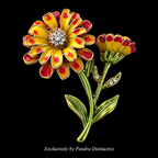 PENDRA Birthflower Enamel Birthday Flower Brooch