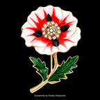 PENDRA Birthflower Enamel Birthday Flower Brooch