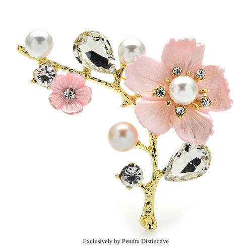 PENDRA Blossom Shell Plum Blossom Flower Brooch