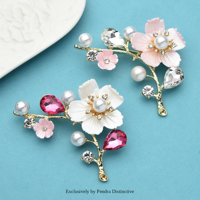 PENDRA Blossom Shell Plum Blossom Flower Brooch