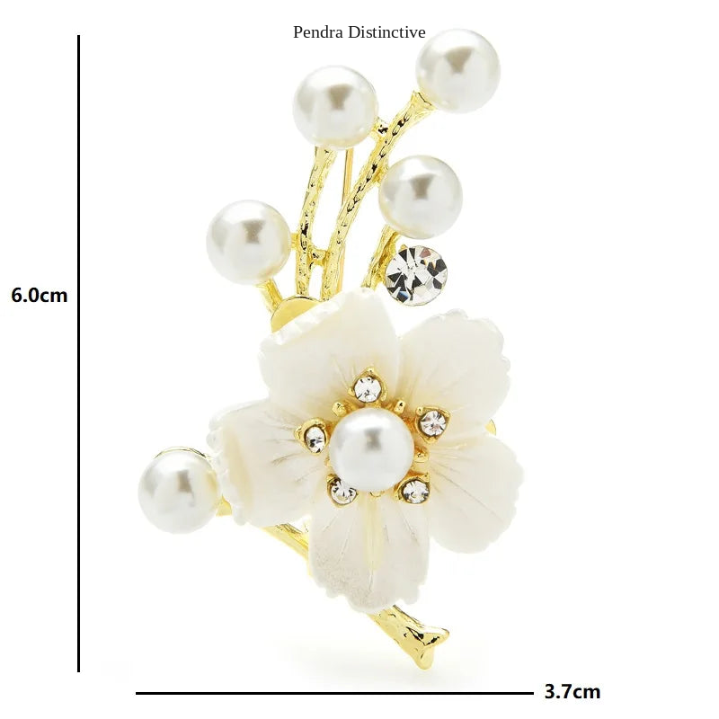PENDRA Blossom Shell Plum Blossom Flower Brooch