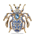 PENDRA Blue-and-white Insects Brooch