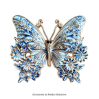 PENDRA Blue-and-white Insects Brooch