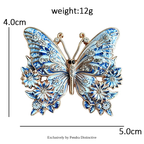PENDRA Blue-and-white Insects Brooch