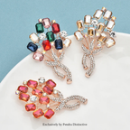 PENDRA Bouquetelle Crystal Flower Bouquet Brooch