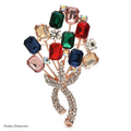 PENDRA Bouquetelle Crystal Flower Bouquet Brooch