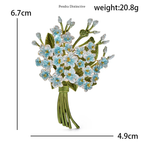 PENDRA Bouquetta 3-Color Enamel Flower Bouquet Brooch