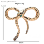 PENDRA Bow knot Snake Brooch