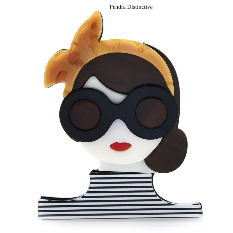 PENDRA Wear Bowknot  Glasses Gentle Lady Brooch