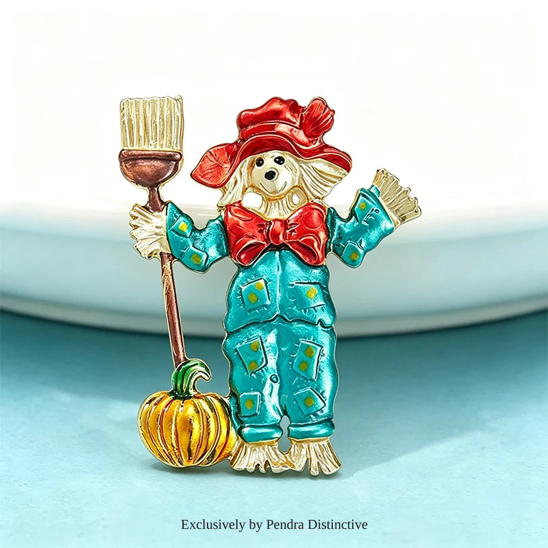 PENDRA Funny Taking Broom Dog Brooch