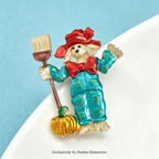 PENDRA Funny Taking Broom Dog Brooch