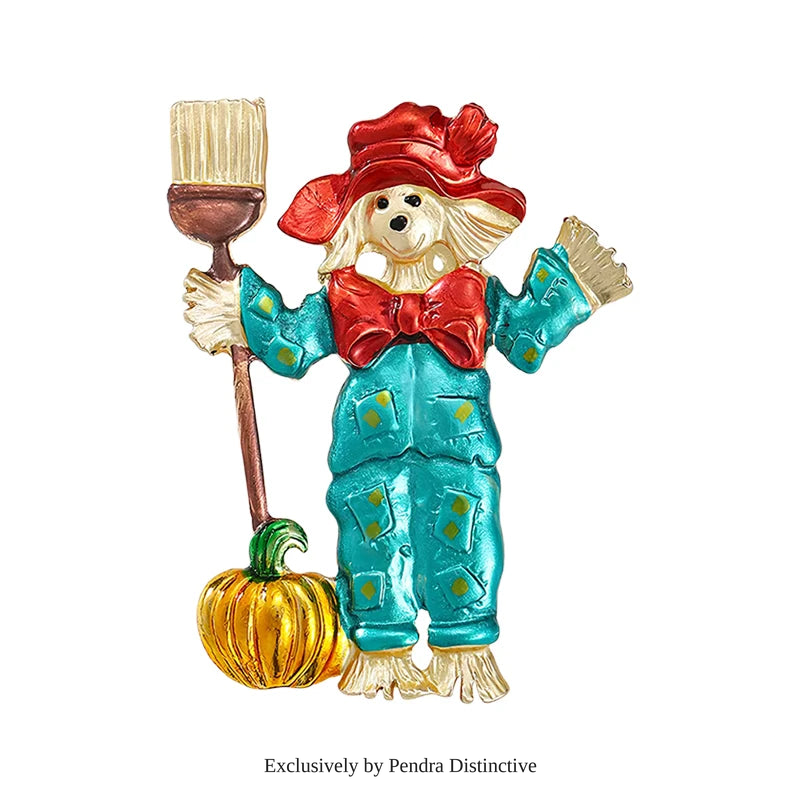 PENDRA Funny Taking Broom Dog Brooch