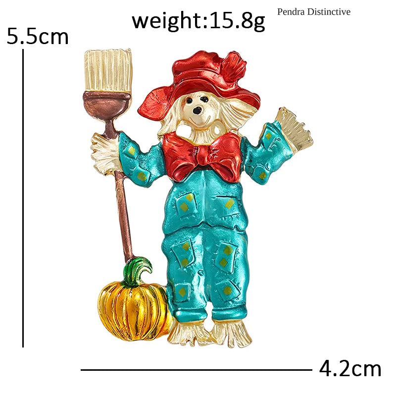 PENDRA Funny Taking Broom Dog Brooch