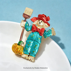 PENDRA Funny Taking Broom Dog Brooch