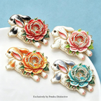 PENDRA Bunnybloom Flower Rabbit Brooch