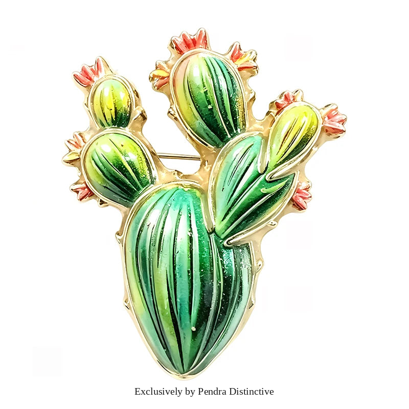 PENDRA Cactara Charming Cactus Brooch