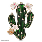 PENDRA Cactelle Flowering Cactus Brooch
