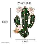 PENDRA Cactelle Flowering Cactus Brooch